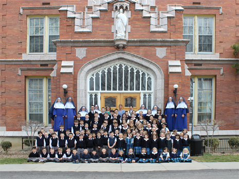 St. Michael's Academy grade school faculty and students