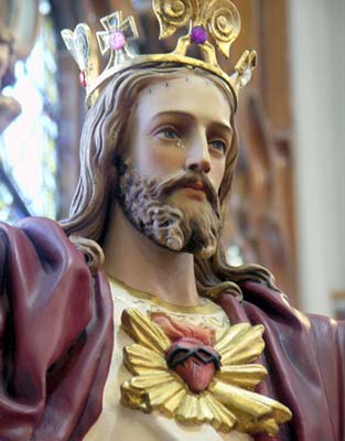 Sacred Heart of Jesus holding His Heart
